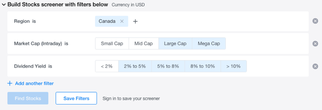 Yahoo Stock Screener